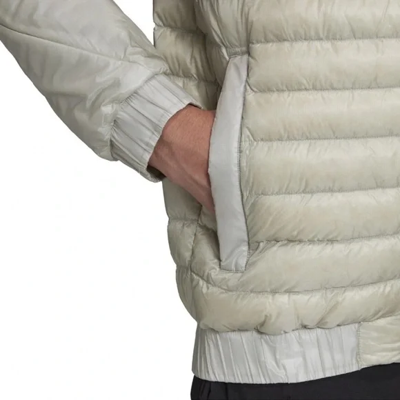 Mens Adidas x Terrex Hike Bomber Down Jacket Gray Size 2XL